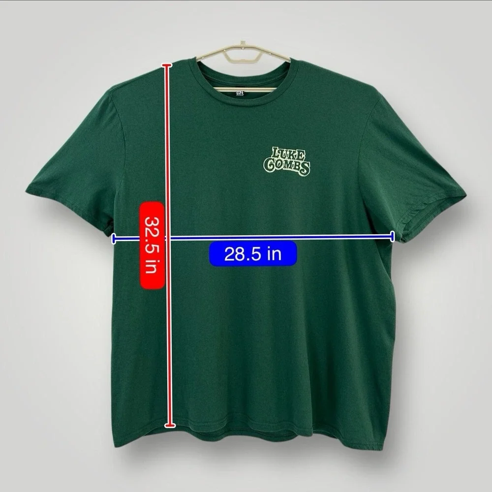 Luke Combs‎ Beer Never Broke My Heart Tour Shirt Mens 4XL Green Country Concert